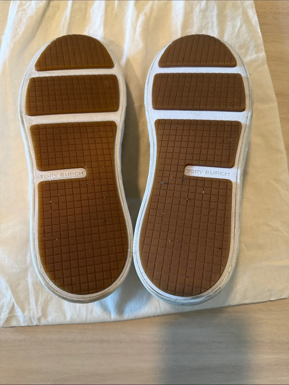 Tory Burch Ladybug Platform Sneakers White Leather Women’s Size 7